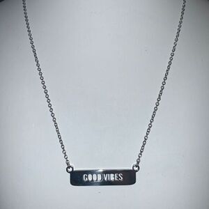 Silver Necklace “Good Vibes”